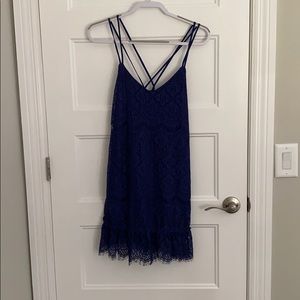 Blue lace dress